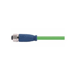 Connecteur femelle M12, 4 pol., codage D IP67, 4A, blindé